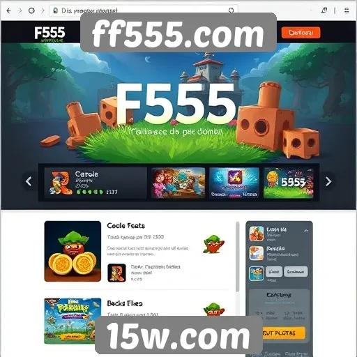 Análise da interface do usuário em ff555.com